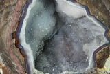 Crystal Filled Dugway Geode (Polished Half) Stand-up - Utah #141325-1
